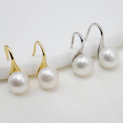Sweet White Pearl Ear Hooks| S925  Pearl Earrings