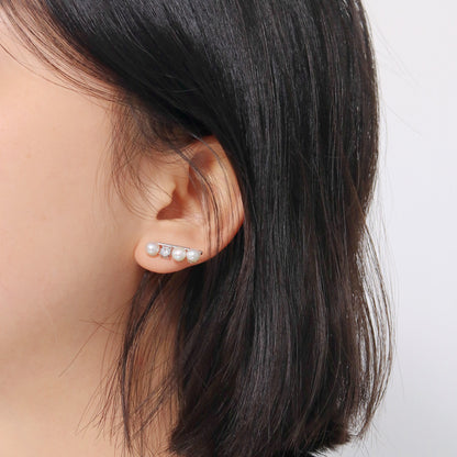 Pearl Earrings| Simple and Versatile| Silver 925
