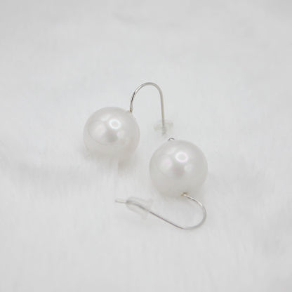 S925 Earrings| Large Pearl Ear Hooks