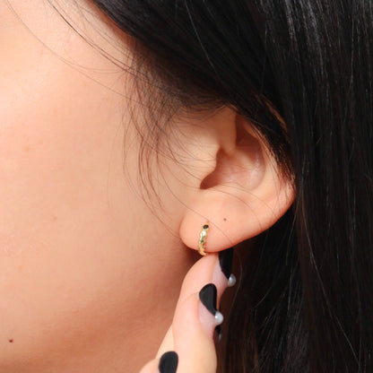 S925 Silver Simple Smooth Polygonal Cut Earrings